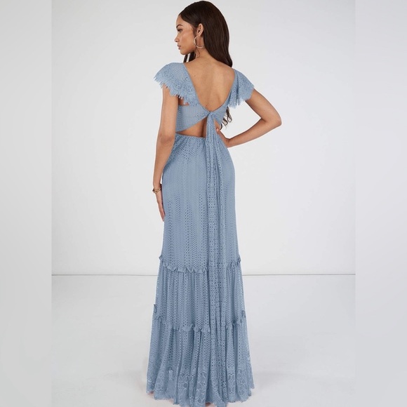 Azazie Bora Bora Dusty Blue Dress - Picture 2 of 4